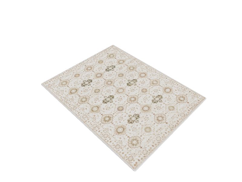allen + roth Ashland 8 x 10 Ivory Indoor Medallion Oriental Area Rug at