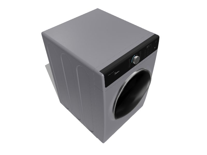 Midea 8-cu ft Stackable Steam Cycle Electric Dryer (Graphite Silver) at