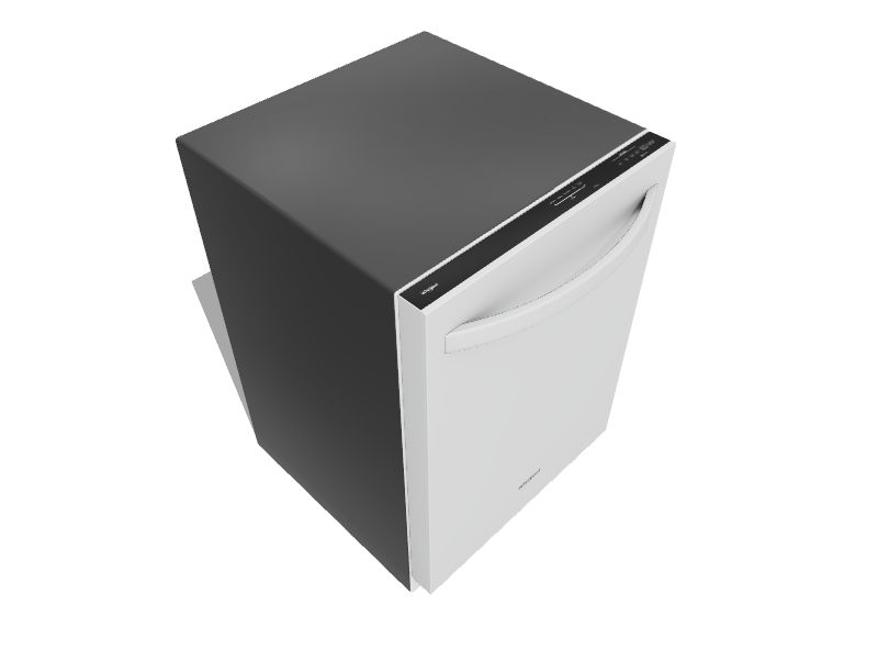 Whirlpool Top Control 24in BuiltIn Dishwasher (White) ENERGY STAR, 51dBA in the BuiltIn