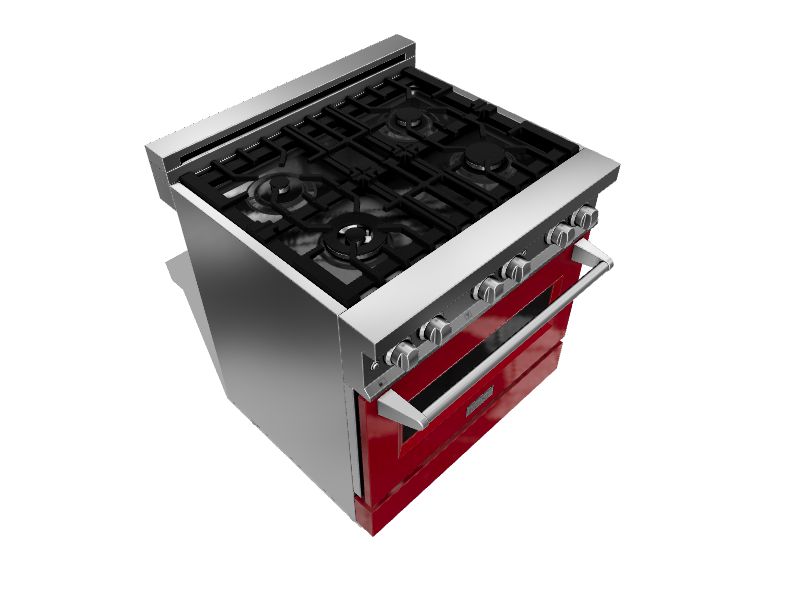 ZLINE KITCHEN & BATH Dual fuel range 30in Deep Recessed 4 Burners