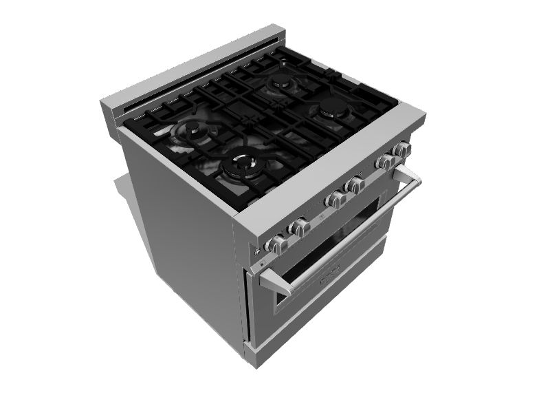 ZLINE KITCHEN & BATH Dual fuel range 30in Deep Recessed 4 Burners