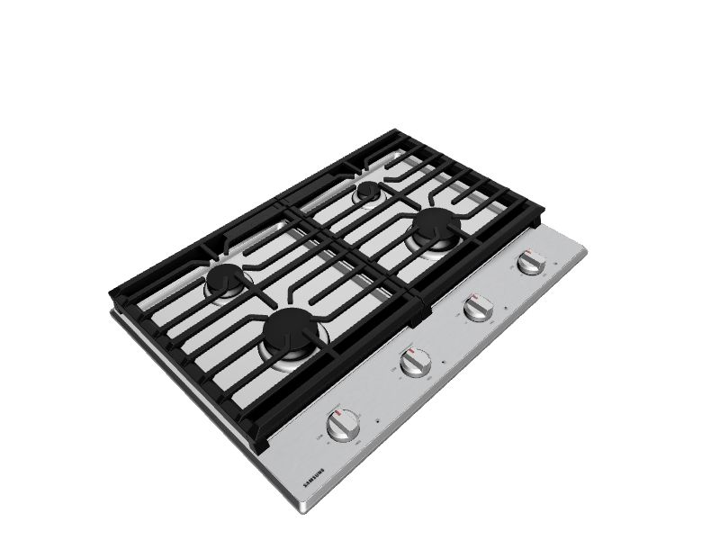 Samsung 30in 4 Burners Stainless Steel Gas Cooktop in the Gas Cooktops