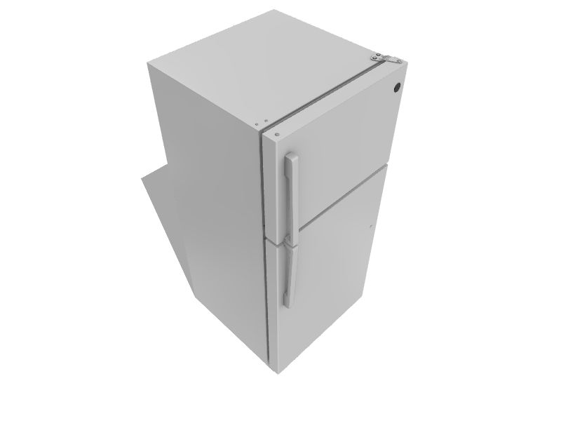 GE 17.5cu ft TopFreezer Refrigerator (White) in the TopFreezer