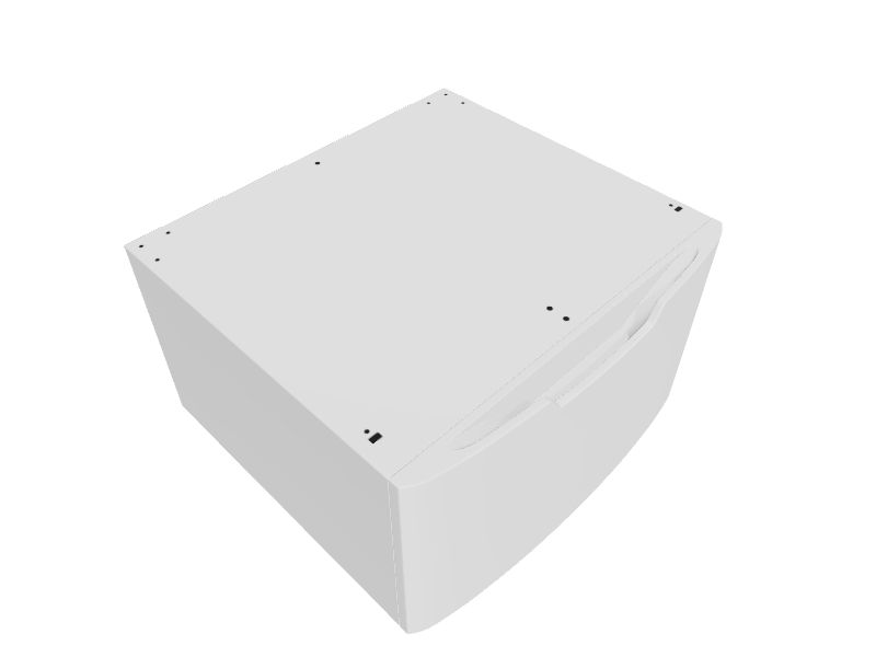 GE 16in x 27.9in Universal Laundry Pedestal (White) with Storage