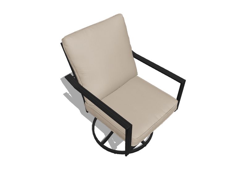 Style Selections Glenn Hill Set of 2 Brown Steel Frame Swivel Dining