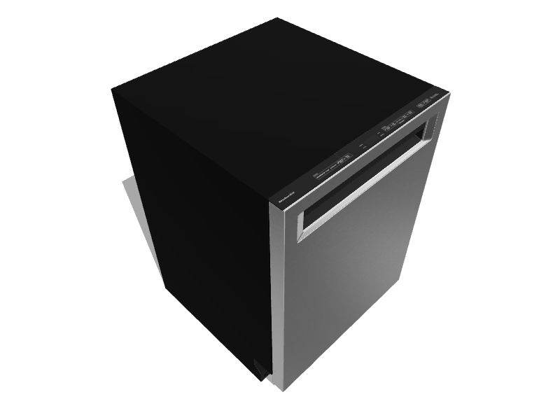 KitchenAid FREEFLEX With Third Rack Top Control 24in BuiltIn Dishwasher Third Rack (Stainless