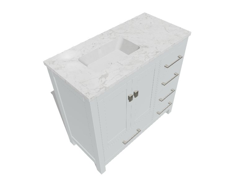 Eviva London 36in White Undermount Single Sink Bathroom Vanity with