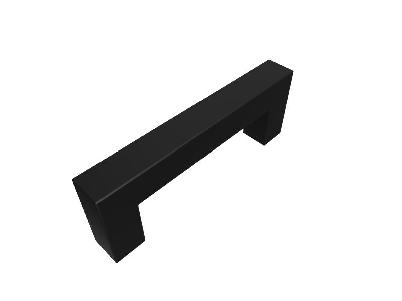 Brainerd Square 3in Center to Center Matte Black Rectangular Handle
