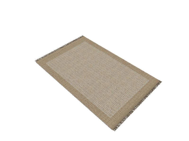 allen + roth with STAINMASTER Indy 5 x 7 Angora Indoor/Outdoor Border