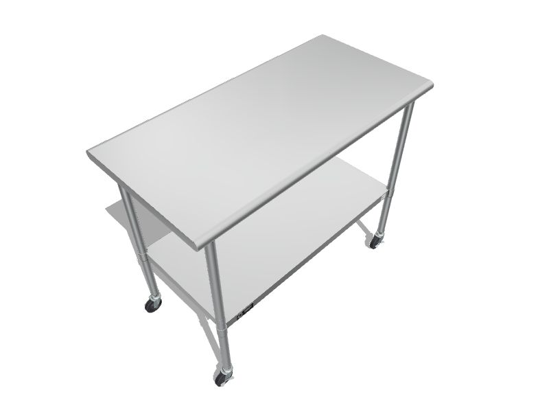 TRINITY Stainless Steel Base with Stainless Steel Metal Top Rolling