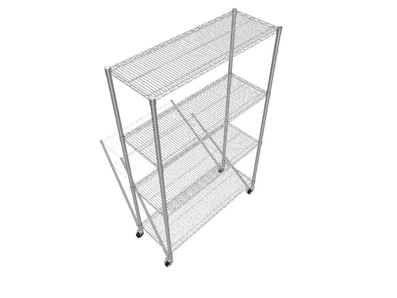 Alera Steel 4Tier Utility Shelving Unit (48in W x 18in D x 72in H