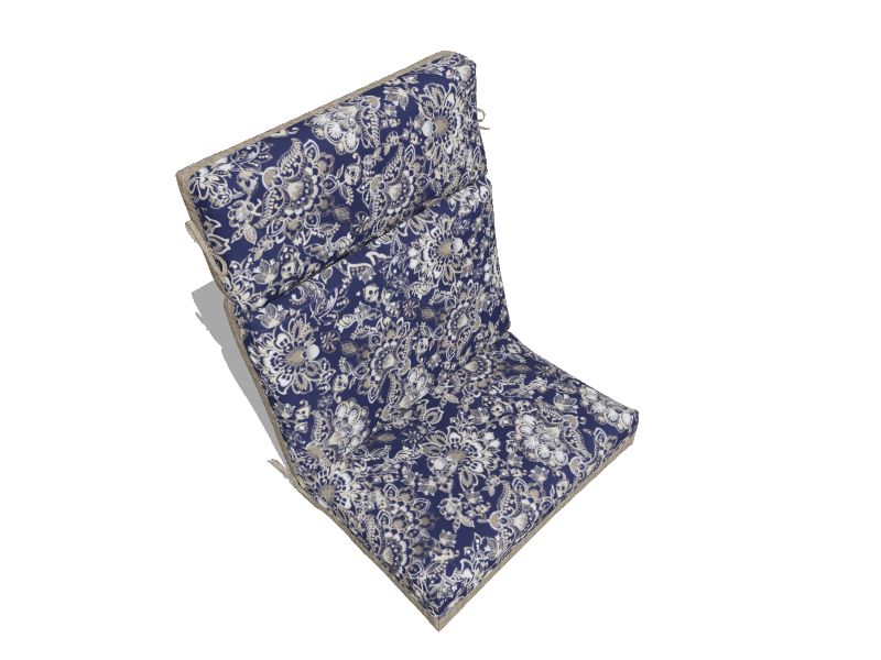 Style Selections Aidy Jacobean High Back Patio Chair Cushion at