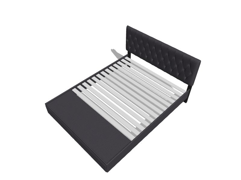 Brookside Anna Charcoal Full Traditional Platform Bed with Storage in