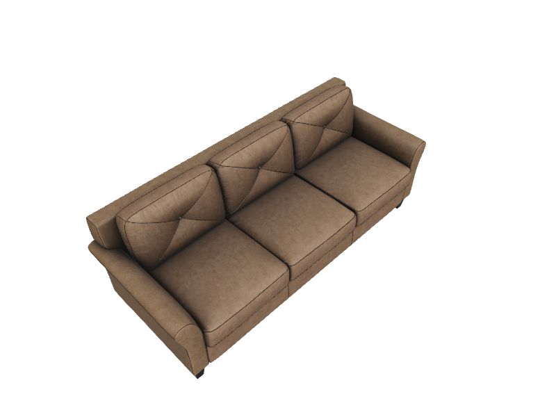 Lifestyle Solutions Harmony 80.3-in Casual Brown Microfiber 3-seater