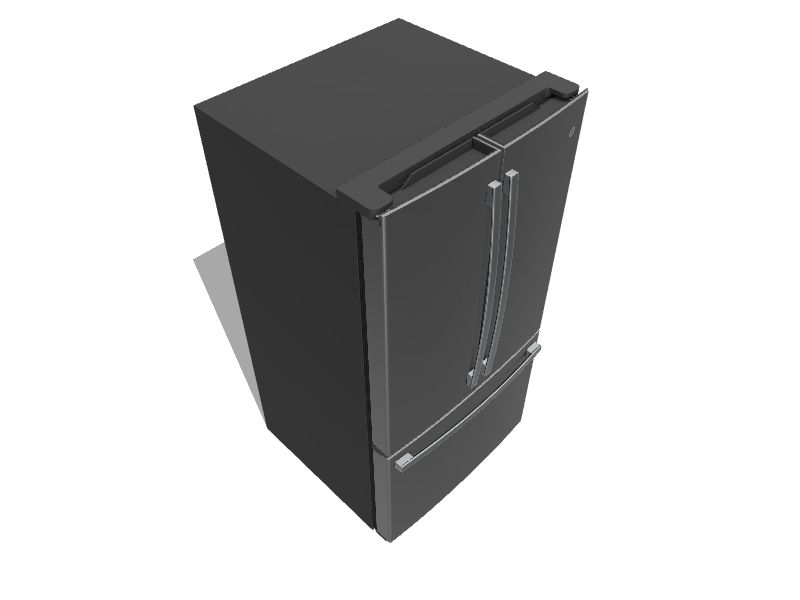 GE 28.7cu ft French Door Refrigerator with Ice Maker (Fingerprint