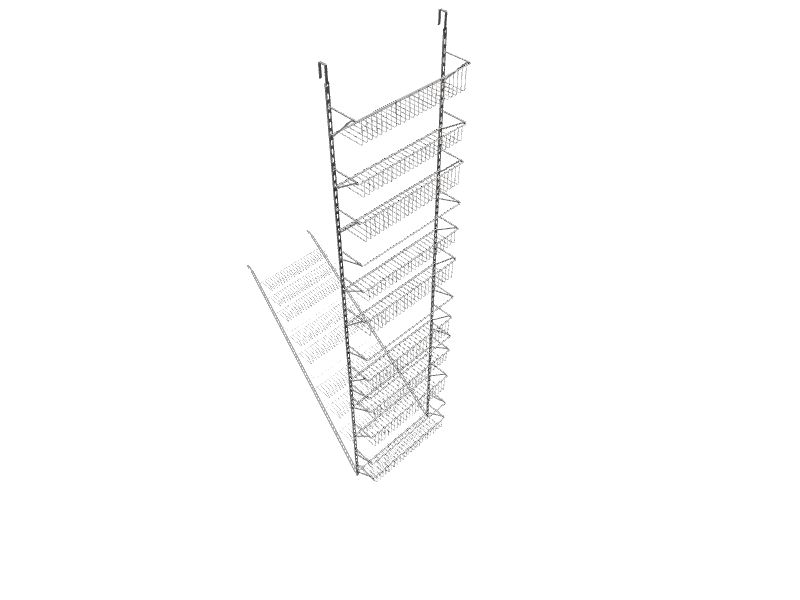 Hastings Home 5.1in L x 5.1in D x 74in H White Metal Rectangular Shelf Kit (8 Decorative