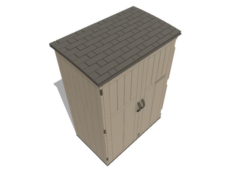 CRAFTSMAN 5ft x 2ft Craftsman Resin Shed Resin Storage Shed (Floor Included) in the Vinyl