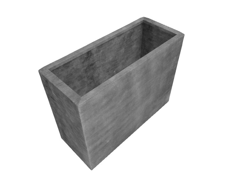 Vasesource Rectangle 15in W x 28in H Gray Indoor