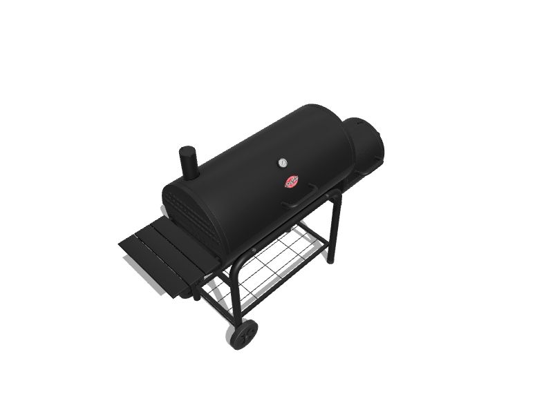 CharGriller Smokin' Outlaw 975Sq in Black Horizontal Charcoal Smoker