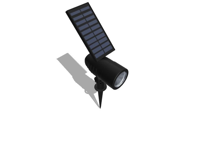 Harbor Breeze 60LM Solar Flood Light 0.6-Watt Black Solar LED Flood