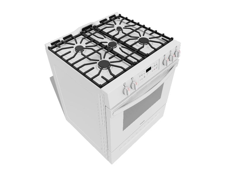 Frigidaire 30in 5 Burners 5cu ft Selfcleaning Slidein Gas Range (White) at