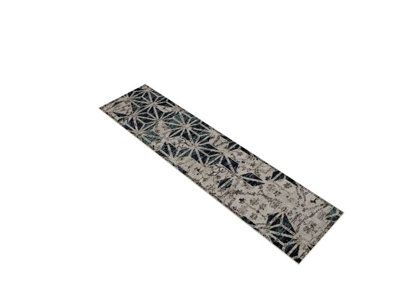 allen + roth 2 x 8 Alabaster Indoor Geometric Vintage Runner Rug in the