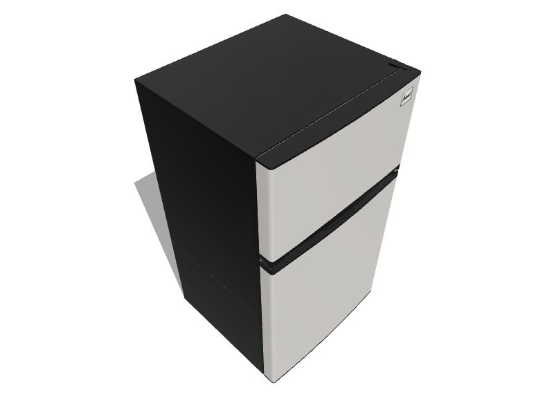 Avanti 3.1cu ft Freestanding Mini Fridge Freezer Compartment (Black/Stainless Steel) at