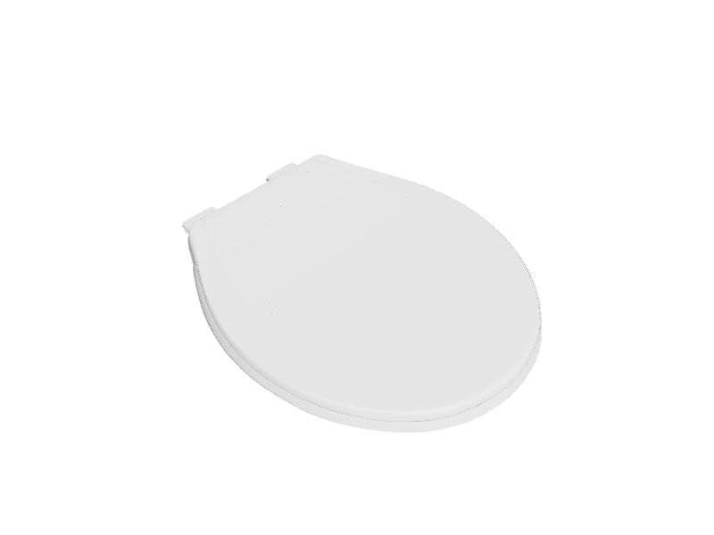 American Standard MightyTuff Plastic White Round Soft Close Toilet Seat