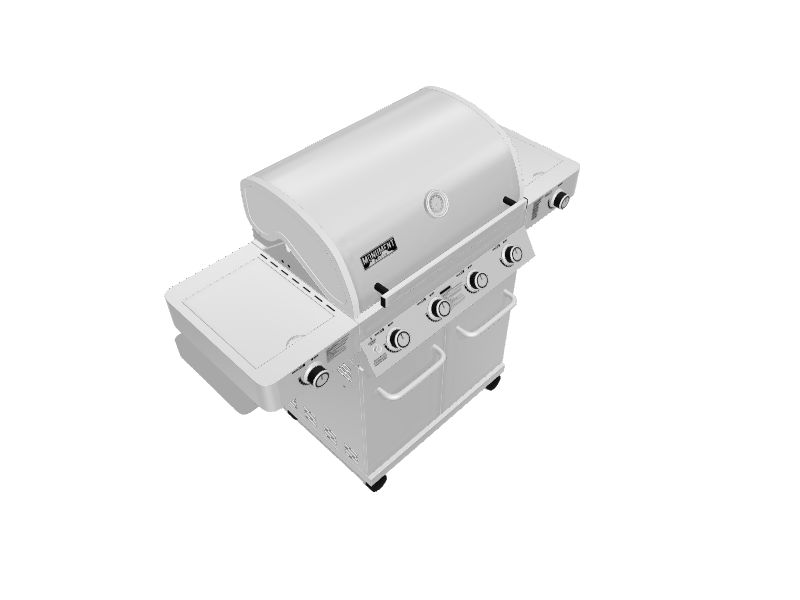 Monument Stainless Steel 4Burner Liquid Propane Gas Grill with 2 Side