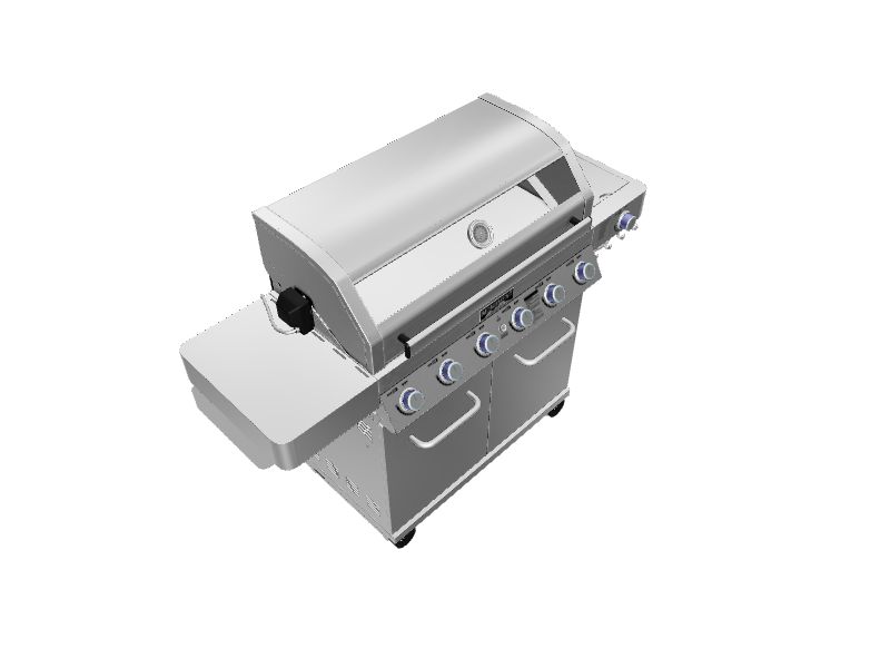 Monument Grills 6Burner Propane Gas Grill In Stainless With LED