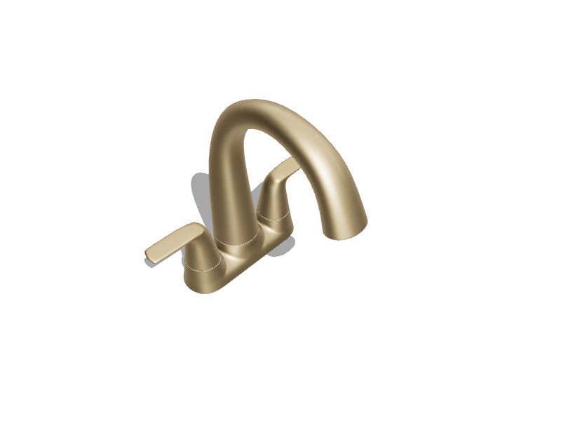 KOHLER Avail Vibrant Brushed Moderne Brass 4in centerset 2Handle WaterSense Bathroom Sink