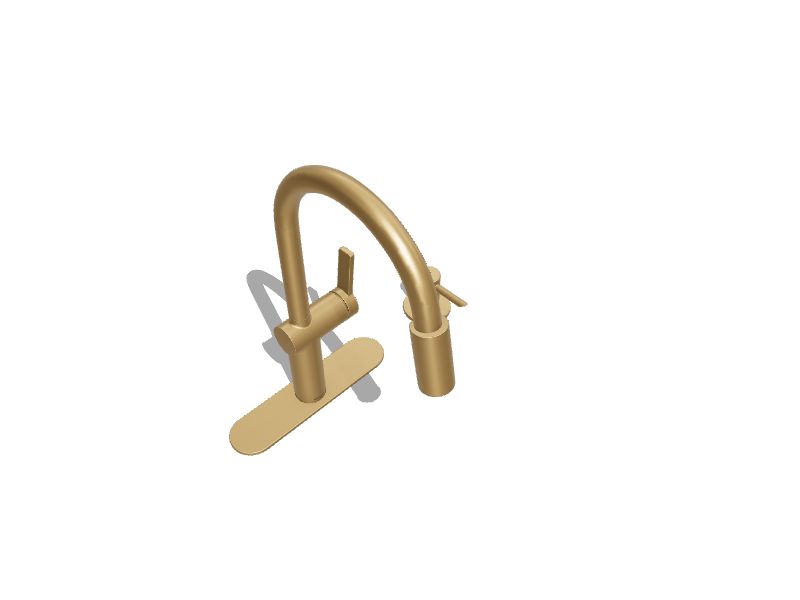 KOHLER Koi Vibrant Brushed Moderne Brass Single Handle Pulldown