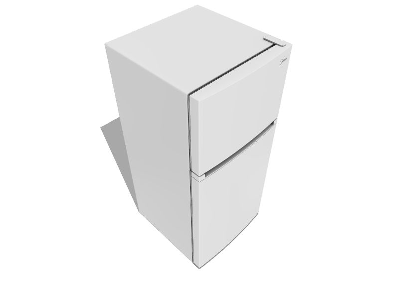 Midea 18cu ft 29.5in TopFreezer Refrigerator (White) ENERGY STAR in the TopFreezer