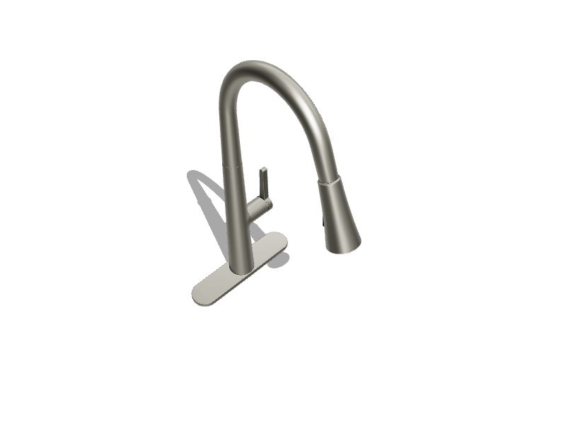 allen + roth Bryton Chrome Single Handle Pulldown Kitchen Faucet with