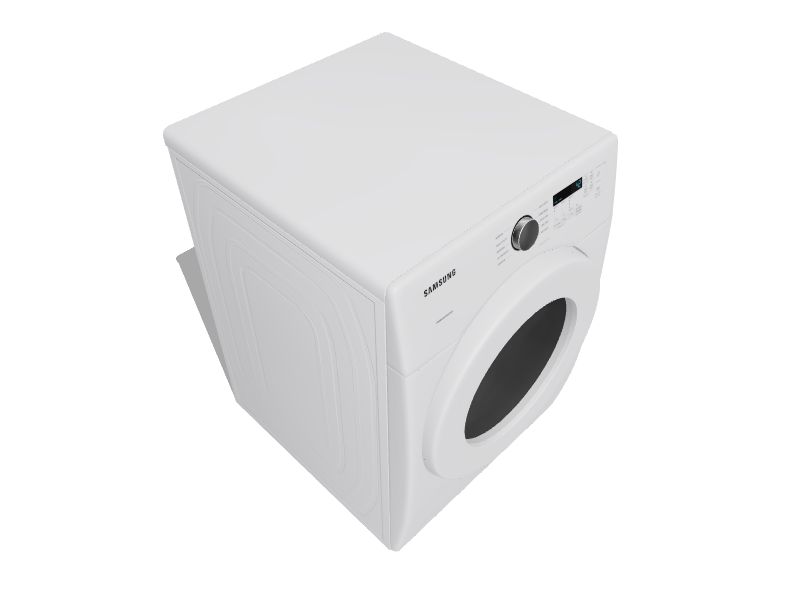 Samsung 7.5cu ft Reversible Side Swing Door Stackable Gas Dryer (White