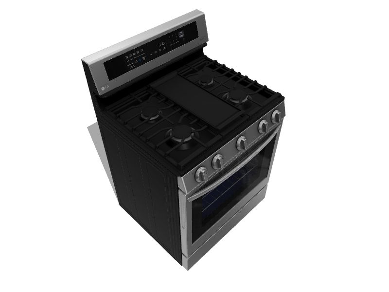 LG InstaView 30in 5 Burners 5.8cu ft Selfcleaning Air Fry Convection