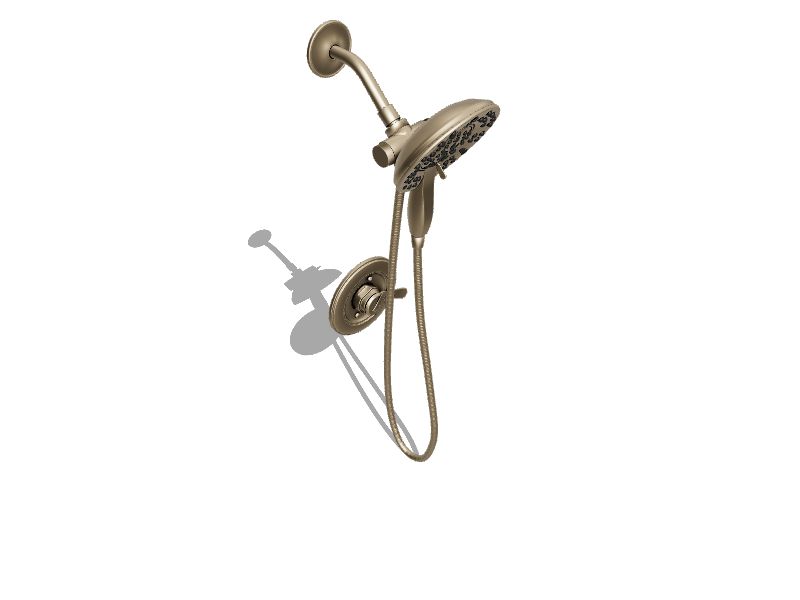 Delta Linden Champagne Bronze 2handle Multifunction Round Shower