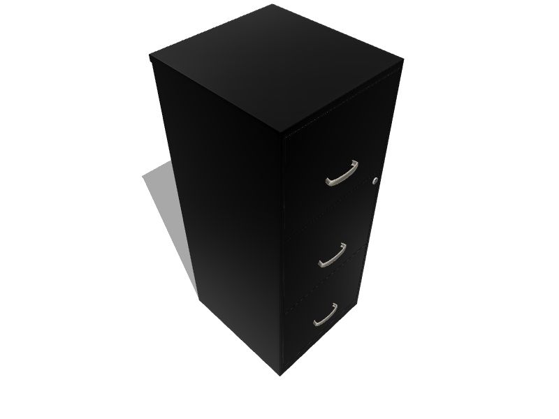 Lorell SOHO Black 3Drawer File in the File department