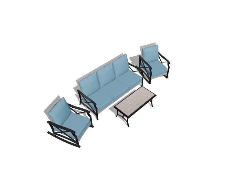 Style Selections Wallingford 4Piece Wicker Patio Conversation Set with