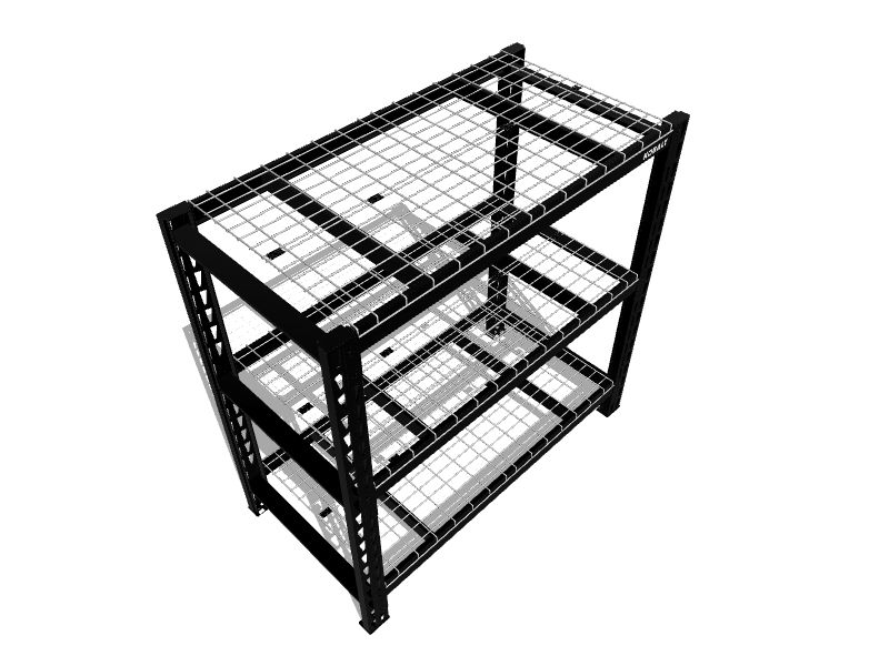 Kobalt Steel Heavy Duty 3Tier Utility Shelving Unit (48in W x 24in D