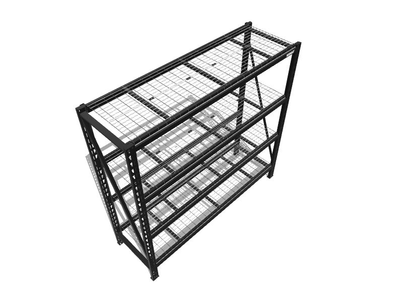 Kobalt Bolted Steel Heavy Duty 4Tier Utility Shelving Unit (77in W x