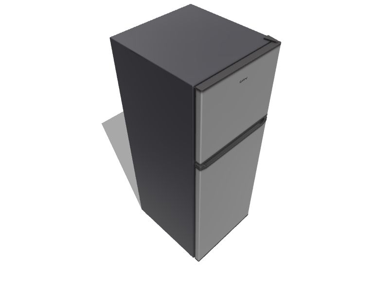 Galanz 10cu ft TopFreezer Refrigerator (Stainless Steel Look) at