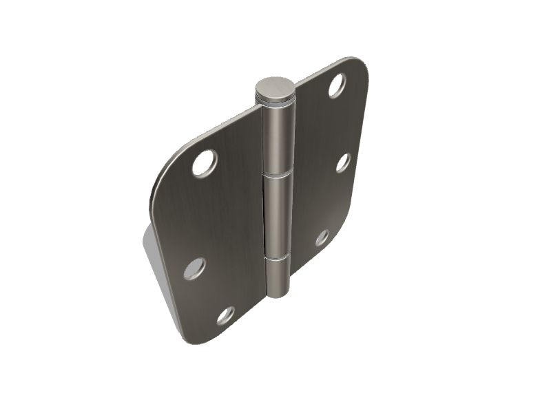 Hillman SqueakProof 31/2in H x 5/8in Radius Satin Nickel Mortise
