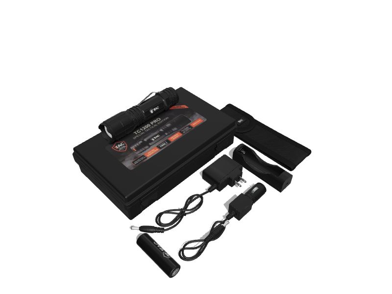 1TAC TC1200 Pro Tactical Kit 1200Lumen 5 Modes LED Rechargeable