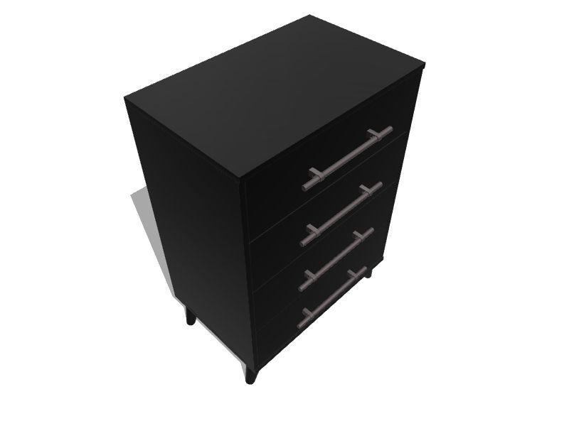 Brookside Emery Black 4Drawer Dresser/Tv Stand in the Dressers