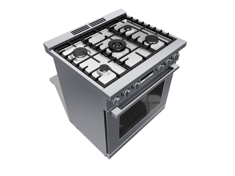 Bosch 800 Series Industrial Style 30in Standard 5 Burners Convection
