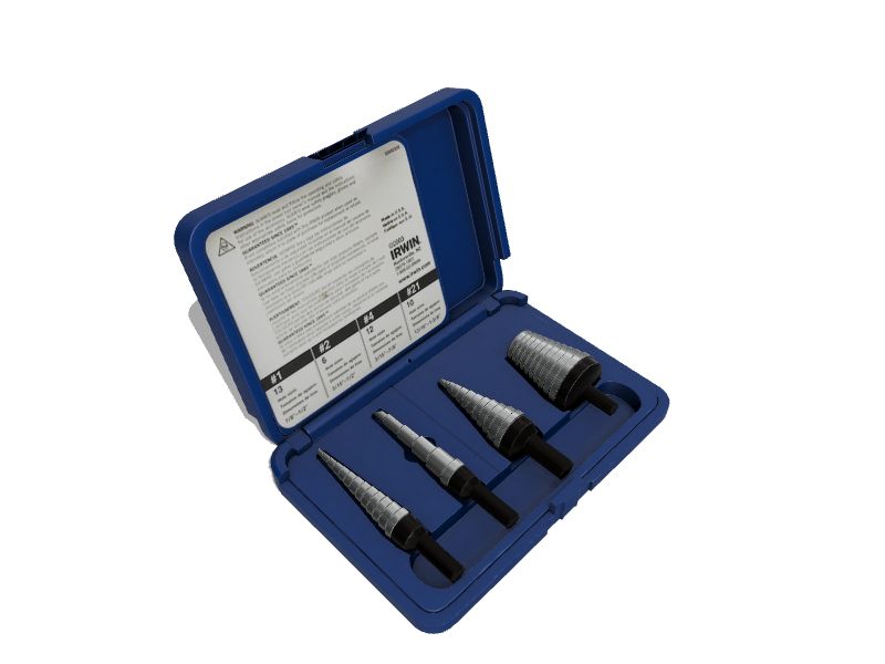 IRWIN UNIBIT 4Piece 1/4in Step Drill Bit Set (1/4in to 13/8in) in the Step Drill Bits