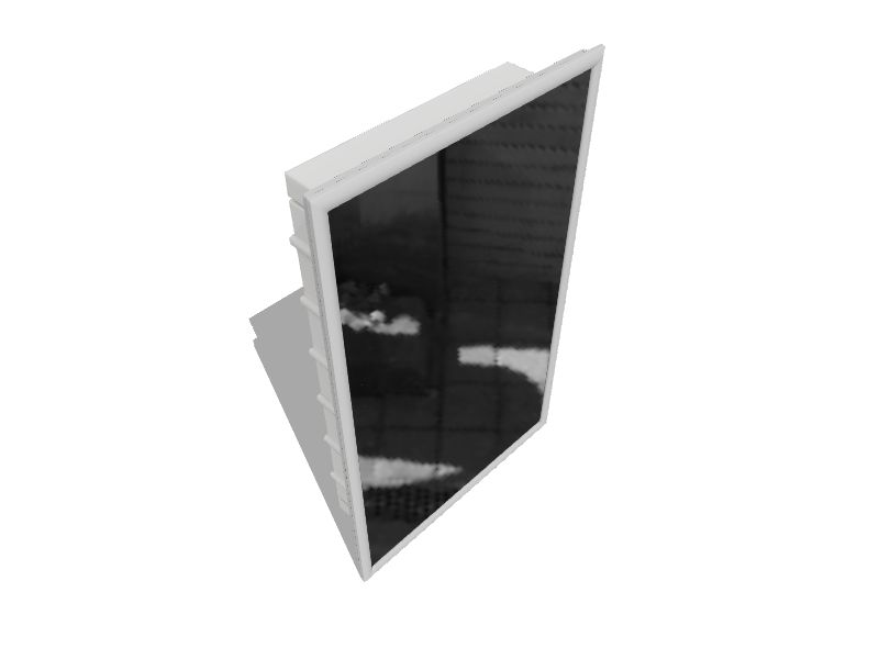 Zaca Capella 16in x 26in Recessed Mount White Mirrored Medicine