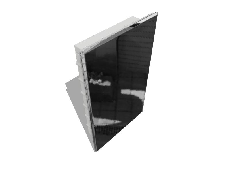 Zaca SpaceCab 16in x 26in Recessed Mount Mirror Mirrored Medicine