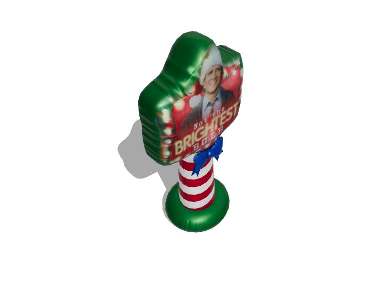 Gemmy 5ft Lighted Lamp Post Christmas Inflatable in the Christmas